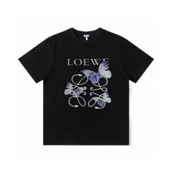 Best Selling Loewe Short-Sleeved Shirt White Cotton Print Luxury