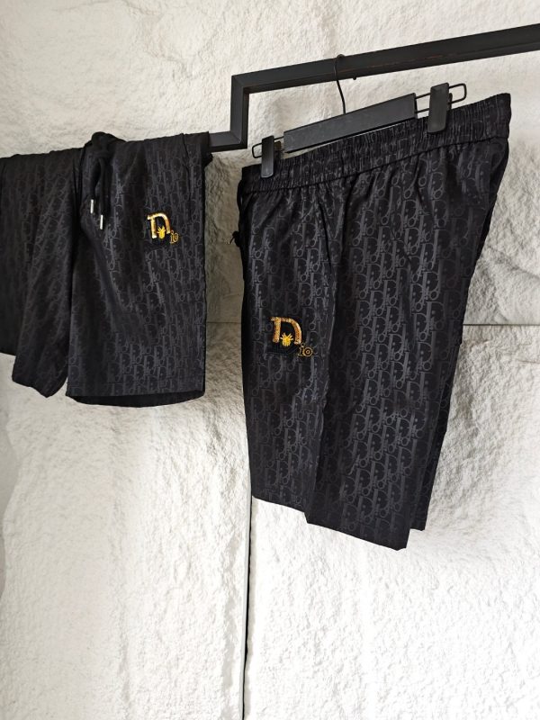 Premium Dior Shorts Gold Monogram Luxury