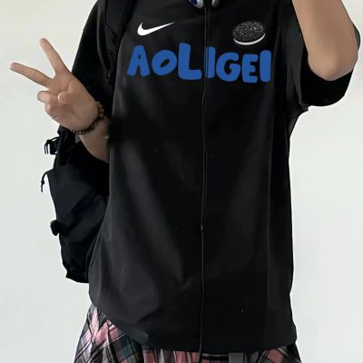Best Selling Nike Short Sleeves Black Cotton Monogram Luxury