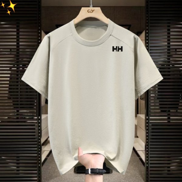 High Quality Helly Hansen Short-Sleeved Shirt Black Cotton Breathable Luxury