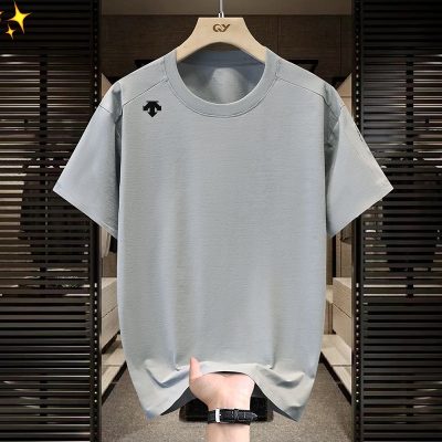 High Quality Descente Short Sleeves Black Breathable Collection