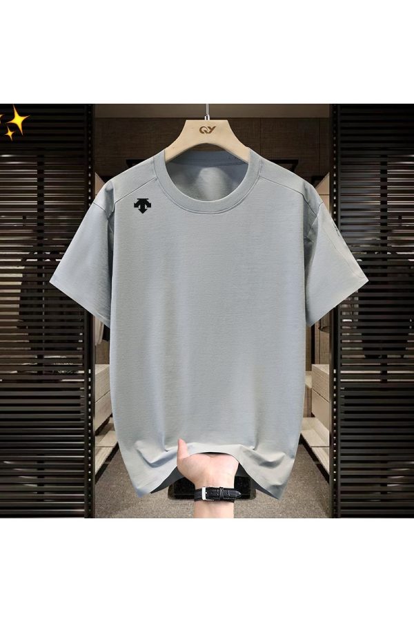 High Quality Descente Short Sleeves Black Breathable Collection