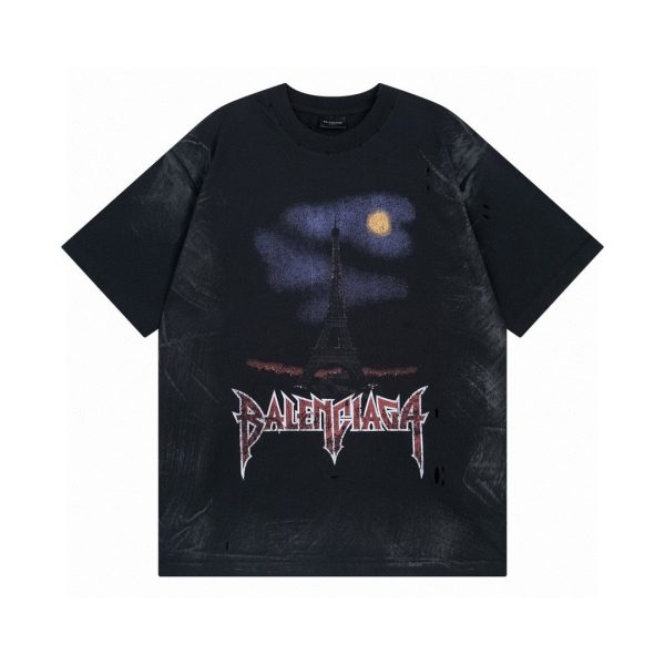High Quality Balenciaga Short Sleeves Cotton Gradient Collection