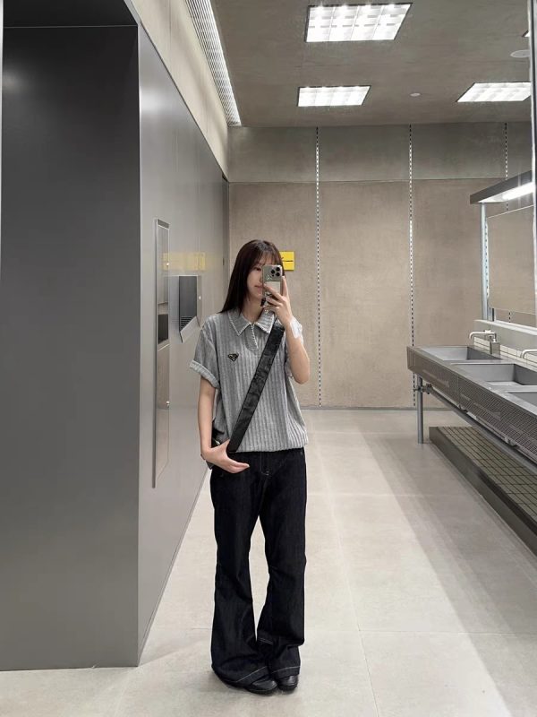 Luxury Prada Short Sleeves Black Casual Luxury