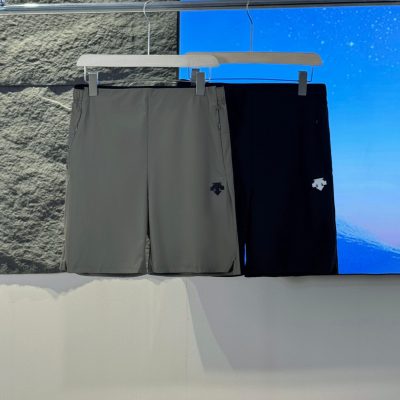 Luxury Descente Shorts Black Silk Breathable Collection