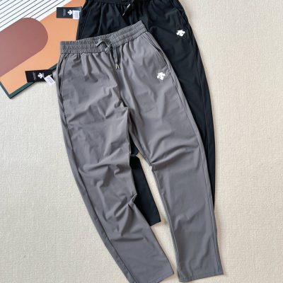 Premium Descente Sweatpants Black Nylon Solid Collection