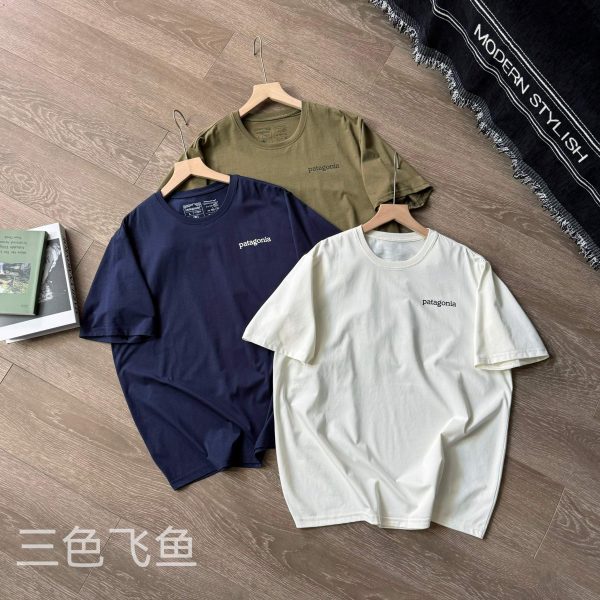 High Quality Patagonia Short Sleeves Green Cotton Print Style