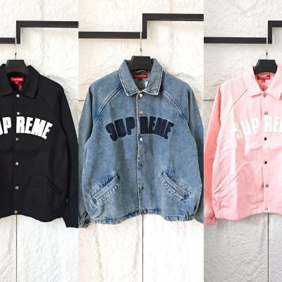 Luxury Coach Coat Black Denim Logo Style