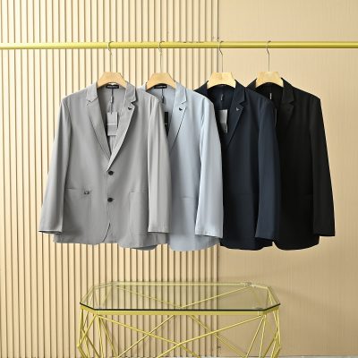 Luxury Armani Jacket Gray Nylon Casual Collection