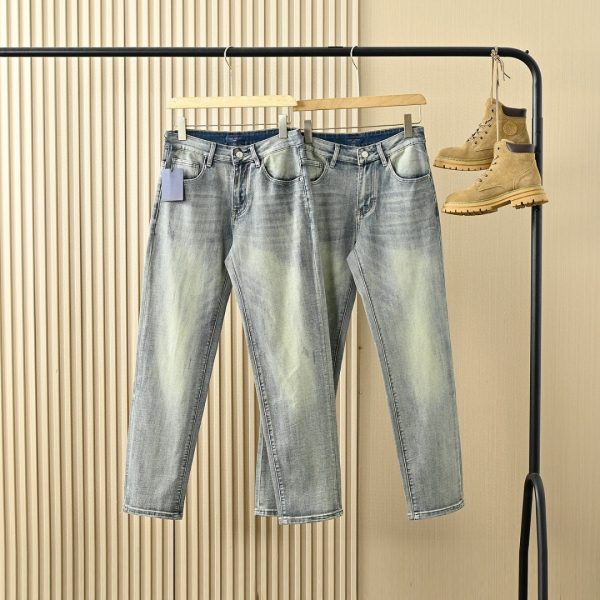 Best Selling Louis Vuitton Jeans Blue Denim Retro Luxury