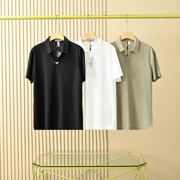 Luxury Prada Short-Sleeved White Logo Collection