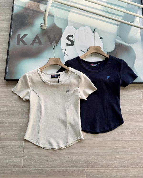 Premium Fila Short Sleeves Navy Cotton Casual Collection