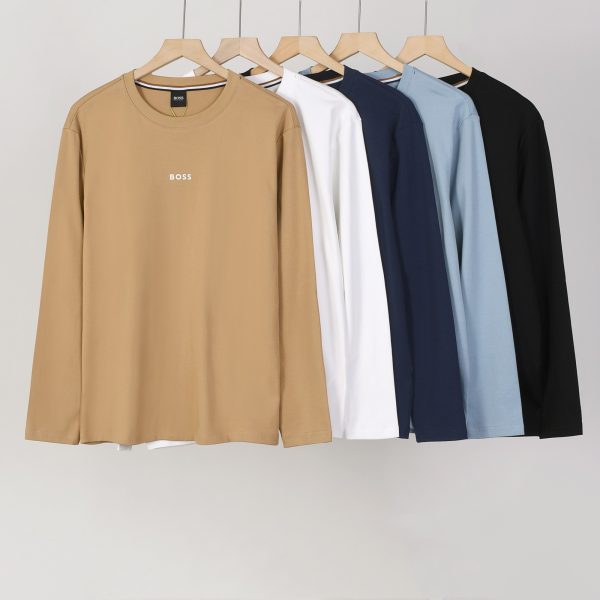 Best Selling Boss Long Sleeves Black Cotton Breathable Style