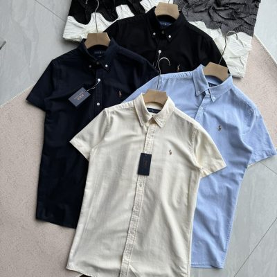 Premium Ralph Lauren Short Sleeves Black Cotton Classic Luxury