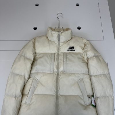 High Quality New Balance Down Jacket Black Nylon Embroidery Collection