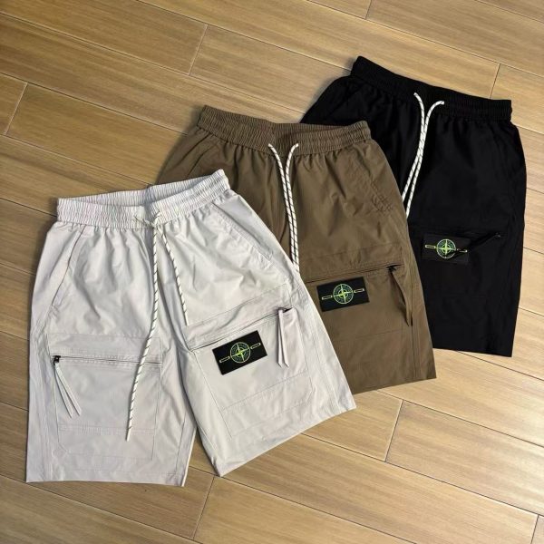 High Quality Stone Island Shorts Beige Classic Style