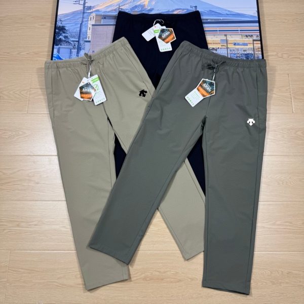Luxury Descente Windproof Pants Blue Nylon Breathable Style