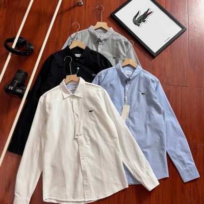 Best Selling Lacoste Long Sleeves White Cotton Casual Luxury