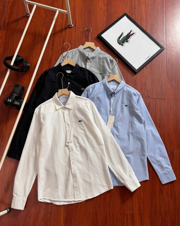 Best Selling Lacoste Long Sleeves White Cotton Casual Luxury