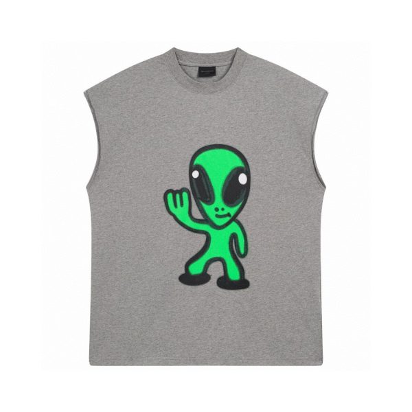 Premium Balenciaga Short Sleeves Cotton Embroidered Style