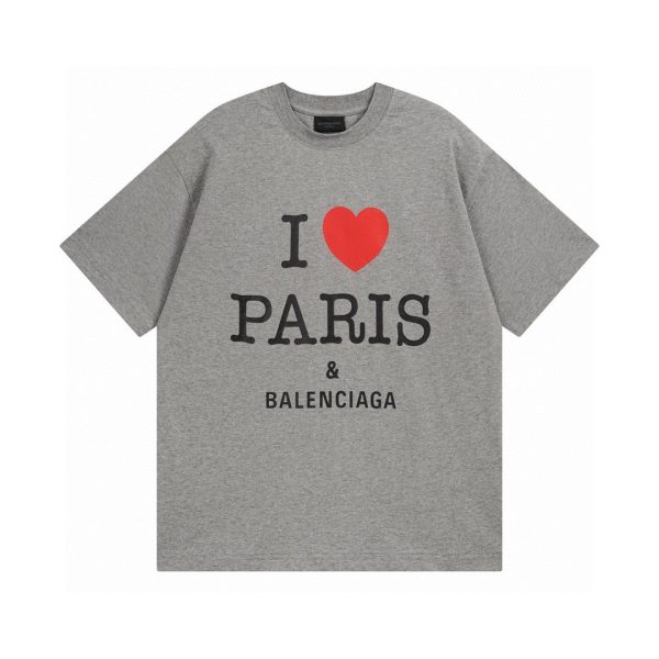 Luxury Balenciaga Short Sleeves Cotton Print Style