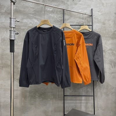 High Quality Salomon Long Sleeves Black Nylon Elegant Luxury