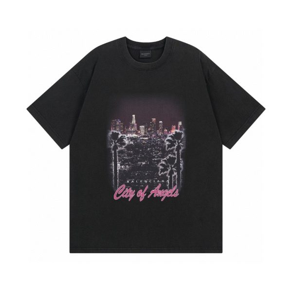 Luxury Balenciaga Short Sleeves Cotton Breathable Style