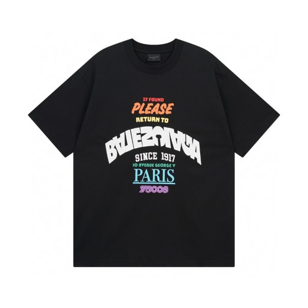 Premium Balenciaga Short Sleeves Cotton Embroidered Luxury