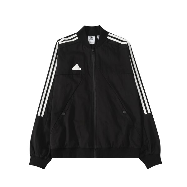 Best Selling Adidas Coat Black Stripe Style