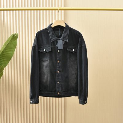 High Quality Prada Long Sleeves Gray Denim Washed Collection