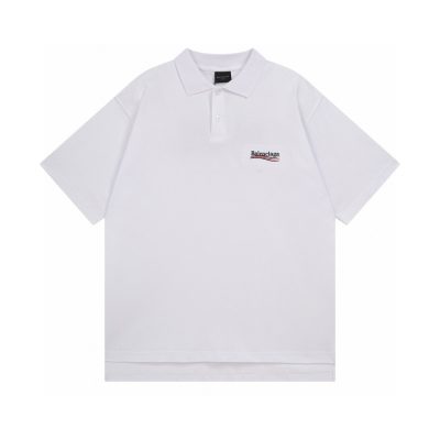 Luxury Balenciaga Short-Sleeved Cotton Embroidered Style