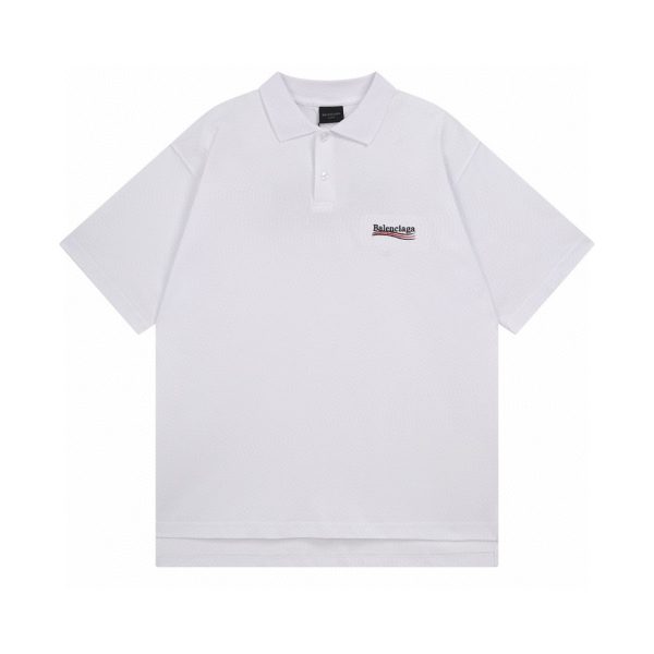 Luxury Balenciaga Short-Sleeved Cotton Embroidered Style