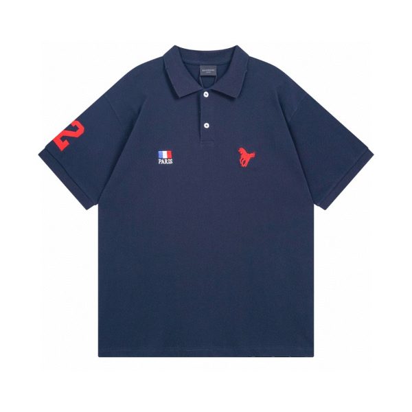 Premium Quality Balenciaga Short-Sleeved Cotton Embroidered Collection