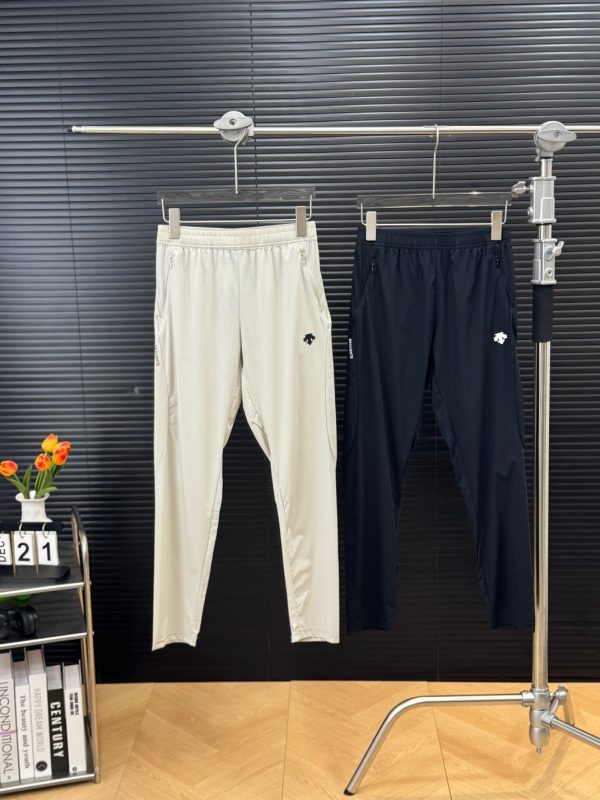 Premium Descente Pants Black Silk Breathable Collection