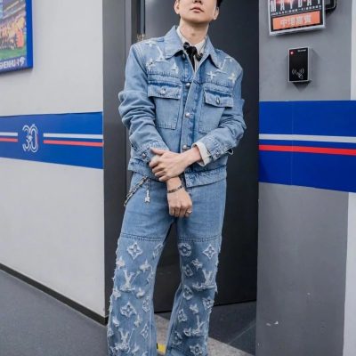 Premium Louis Vuitton Jeans Blue Denim Washed Luxury
