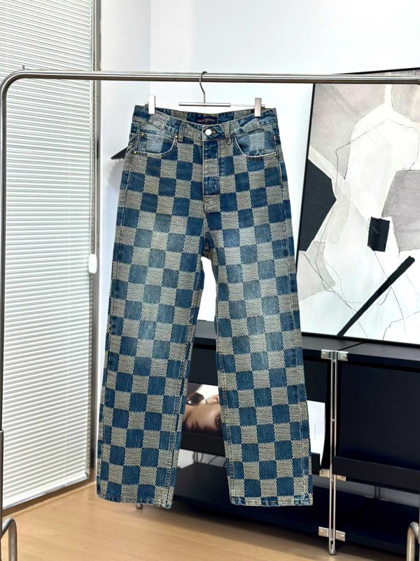 Luxury Louis Vuitton Jeans Blue Denim Vintage Style