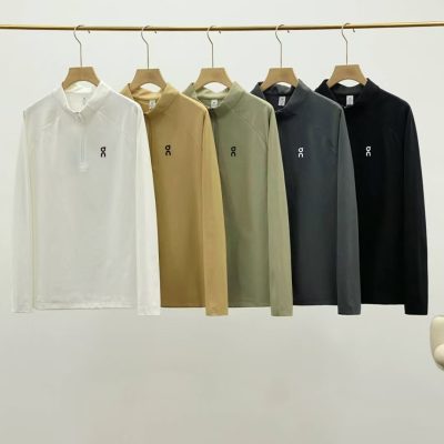 Premium Descente Long Sleeves Black Casual Style