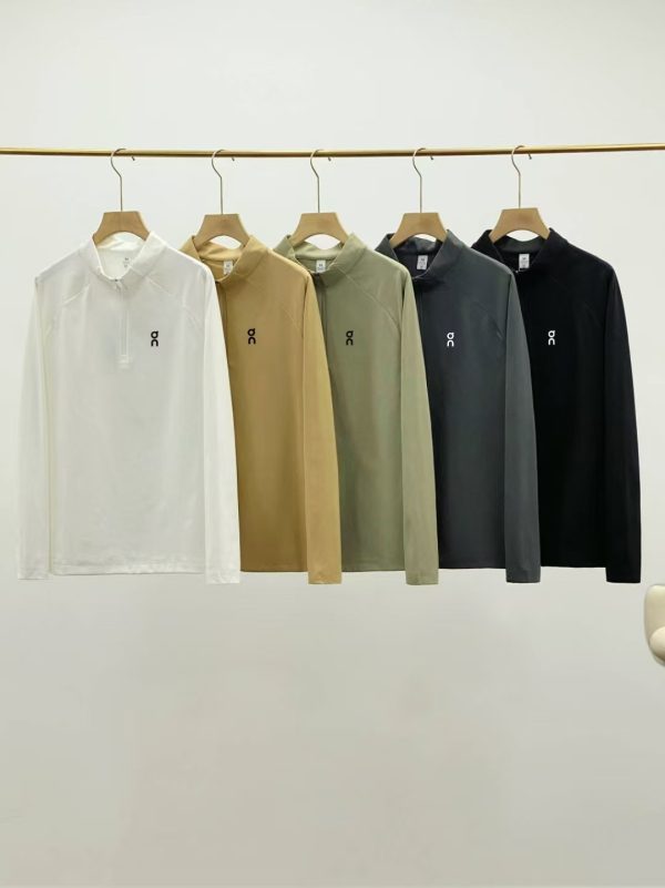 Premium Descente Long Sleeves Black Casual Style