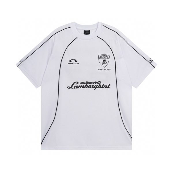 Premium Balenciaga Short Sleeves Cotton Embroidery Style