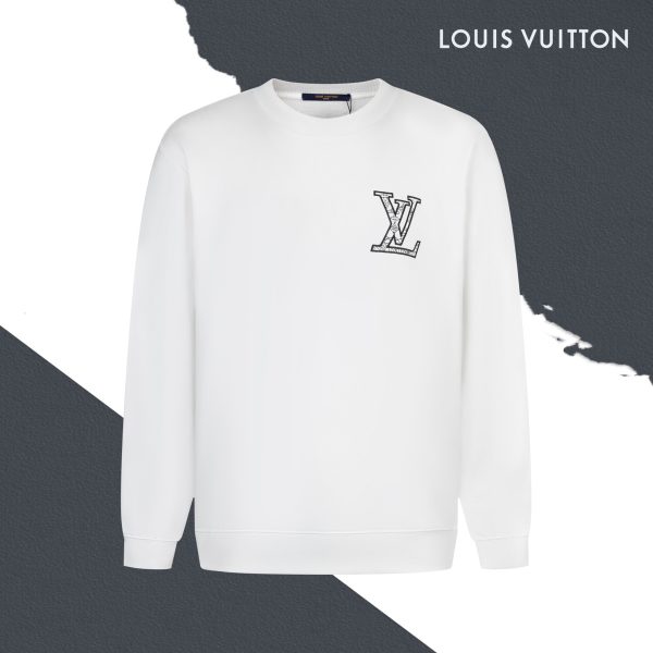 Best Selling Louis Vuitton Sweatshirts Black Cotton Logo Style