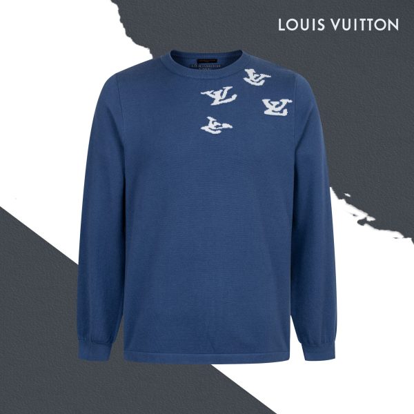 Luxury Louis Vuitton Sweater Navy Knit Luxury