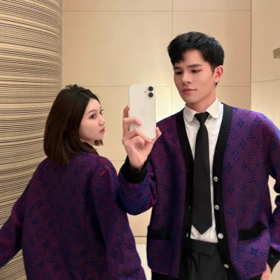 Best Selling Louis Vuitton Jackets Purple Knit Gradient Style