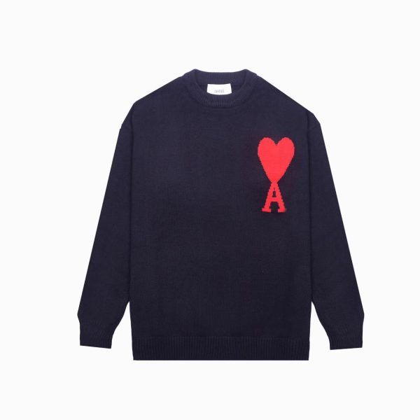 Premium Quality Ami Sweaters Black Classic Style