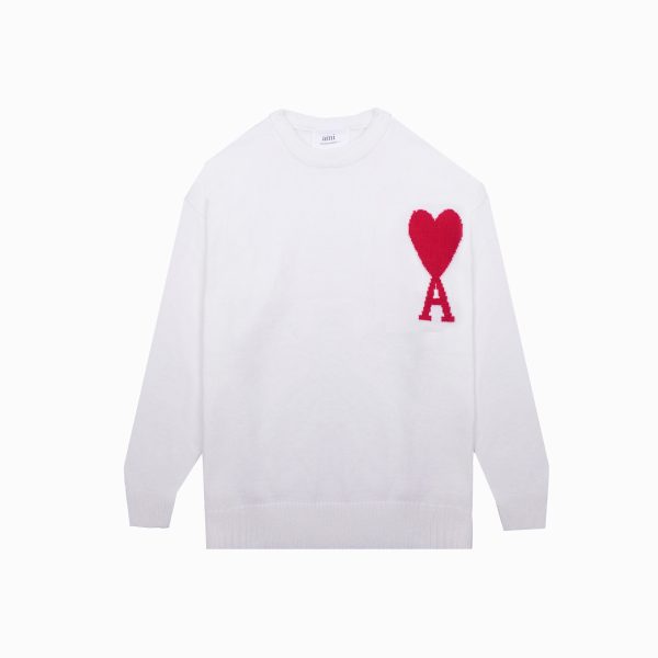 High Quality Ami Sweaters White Classic Collection