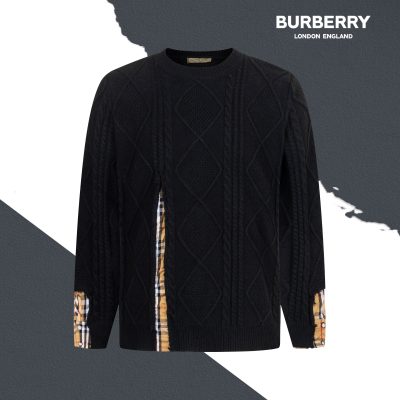 High Quality Burberry Sweater Black Knit Collection