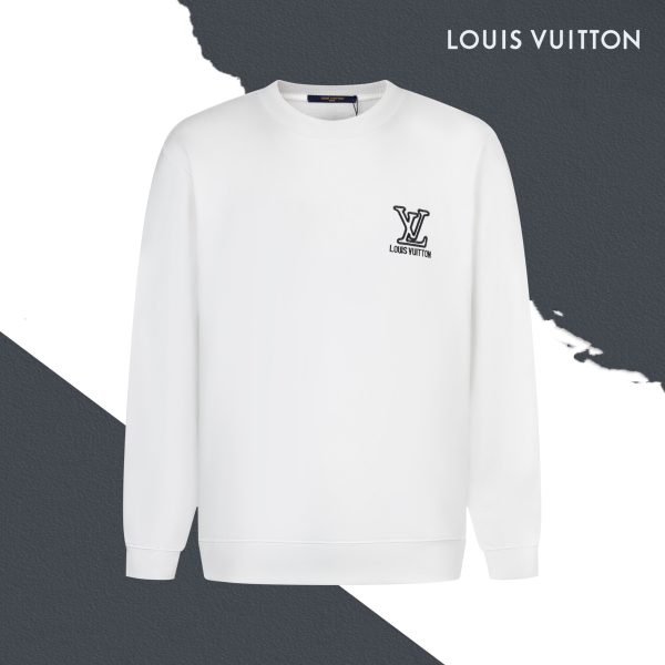 Best Selling Louis Vuitton Sweatshirts Black Cotton Logo Collection