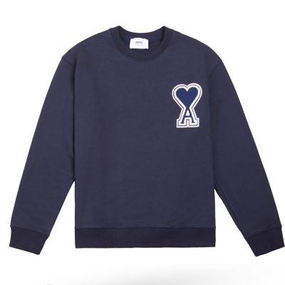 Best Selling Ami Sweatshirts Blue Cotton Classic Style