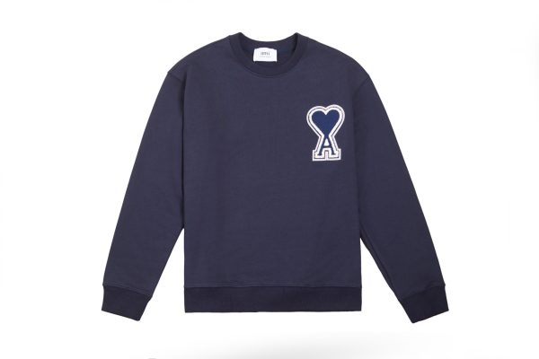 Best Selling Ami Sweatshirts Blue Cotton Classic Style