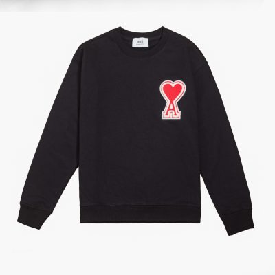 Premium Quality Ami Sweatshirts Black Cotton Classic Collection