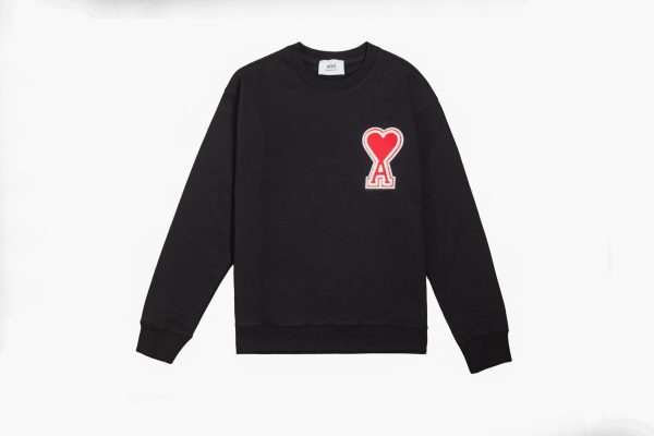 Premium Quality Ami Sweatshirts Black Cotton Classic Collection